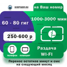 На Ваш номер. Абонентская от 250 до 600.Все регионы.Green